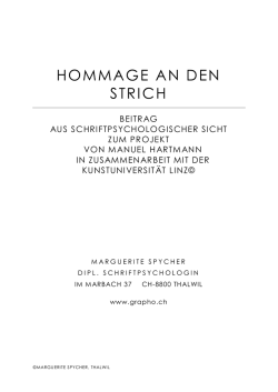 Hommage an den Strich
