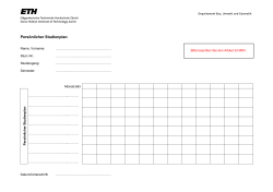 Persönlicher Studienplan