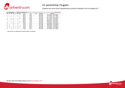 Ihr pers&ouml;nlicher Flugplan