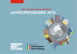 jahresprogramm 2016 - Bibliothek der Friedrich-Ebert