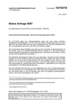 Kleine Anfrage 4087