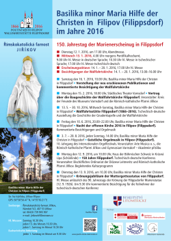 Basilika minor Maria Hilfe der Christen in Filippsdorf im Jahre 2016