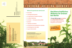 Nachbarschaftliches Wohnen im Grünen bei Berlin