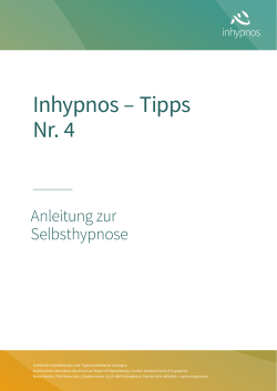 Selbsthypnose - Information und Anleitung