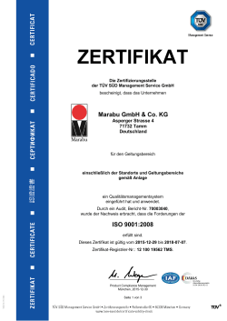 ZERTIFIKAT - Marabu GmbH & Co. KG