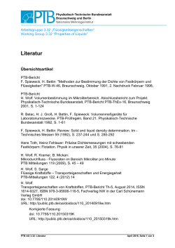 Literatur - Physikalisch-Technische Bundesanstalt