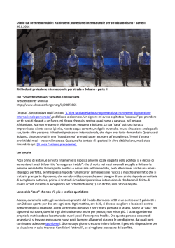 Diario dal Brennero mobile: Richiedenti protezione internazionale