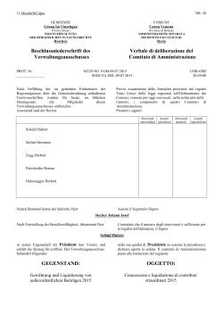 Beschlussniederschrift des
