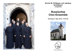 Russisches Chor-Ensemble - Kulturkreis Glashütten eV