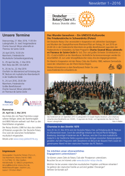 Newsletter lesen... - Deutscher Rotary Chor