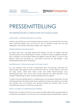 PRESSEMITTEILUNG - MeinPreiswecker