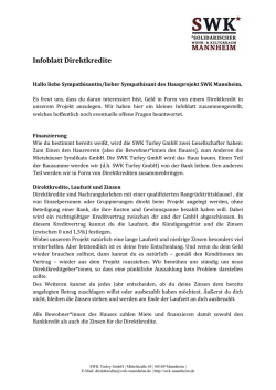 Infoblatt Direktkredite