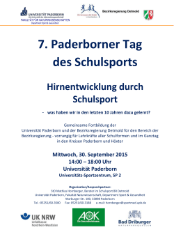 7. Paderborner Tag des Schulsports