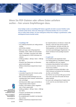 Wenn Sie PDF-Dateien oder offene Daten anliefern wollen – hier
