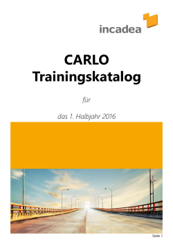 CARLO Trainingskatalog
