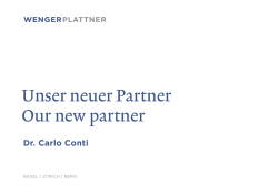 Dr. Carlo Conti - Wenger Plattner
