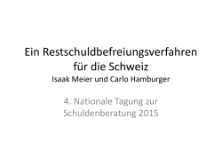 Isaak Meier Die Entschuldung von Privatpersonen im