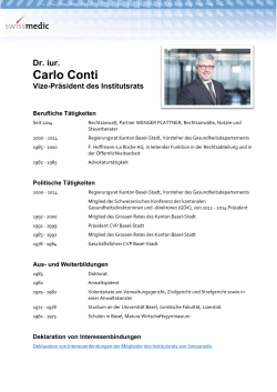 Carlo Conti - Swissmedic