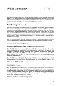 IPSAS-Newsletter 07/15