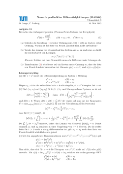 Numerik gewöhnlicher Differentialgleichungen (MA2304