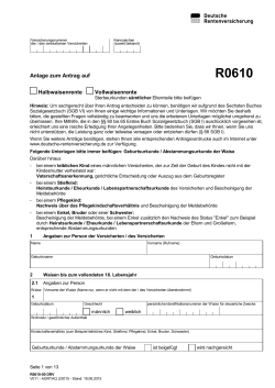 R0610 Internetformular Deutsche Rentenversicherung