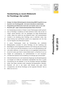Pressemitteilung 10.07.2015 - Baden