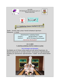 LLD > Jetzt werden die Karten neu gemischt - Kegeln