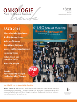 ASCO 2015 - Onkologie heute
