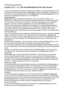 Erziehung und Unterricht: