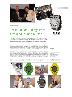 Sensation am Handgelenk: Armbanduhr und Telefon