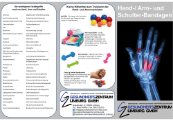 Hand- und Armbandagen - Gesundheitszentrum Limburg