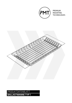 produktdatenblatt ballastwanne typ 1 - PMT