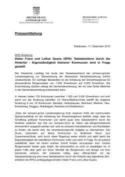 (SPD): Gebietsreform durch die Hintertür