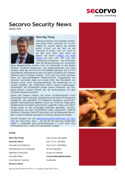 Januar 2016 - Secorvo Security Consulting GmbH