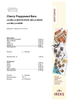 Cherry Poppyseed Bars mit MELLA-MUFFIN-RÜHR, MELLA