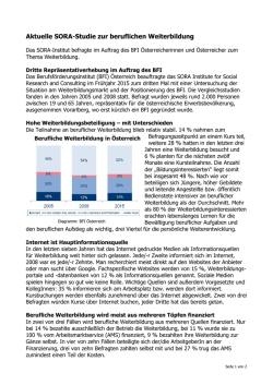 Im Auftrag des BFI erhob SORA Details zur beruflichen Weiterbildung