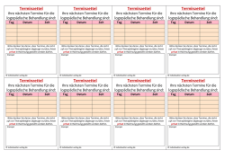 Terminzettel Terminzettel Terminzettel Terminzettel Terminzettel