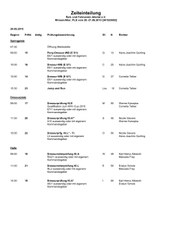 Zeiteinteilung - RuF Allertal eV