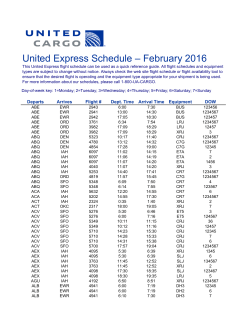 United Express Schedule Feb 2016