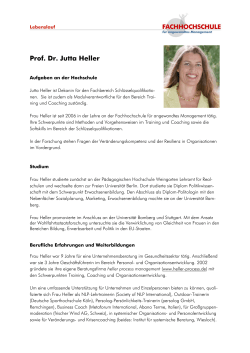 Prof. Dr. Jutta Heller - Hochschule für angewandtes Management