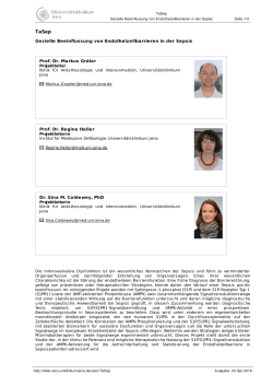 Prof. Dr. Markus Gr&auml;ler Prof. Dr. Regine Heller Dr. Sina M. Coldewey