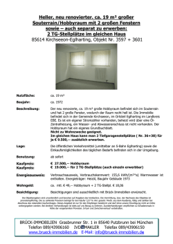 Heller, neu renovierter. ca. 19 m&sup2; gro&szlig;er Souterrain/Hobbyraum mit