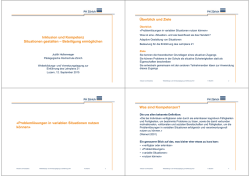 Inklusion und Kompetenz Situationen gestalten &ndash; Beteiligung