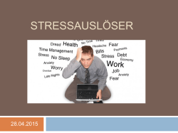 Präsentation "Stressauslöser"