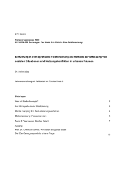 Einf&uuml;hrung in ethnografische Feldforschung als Methode zur
