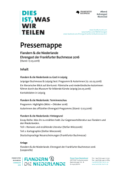 Pressemappe - Frankfurter Buchmesse