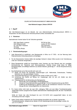 Durchf&uuml;hrungsbestimmungen der Inter-National-League