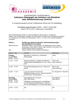 Inklusive Pädagogik bei Schülern mit Blindheit oder
