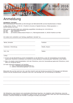 Qualifiziert. Vernetzt.