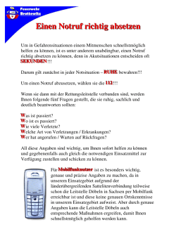 Einen Notruf richtig absetzen
